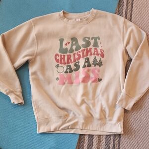 Festive Beige Christmas Sweatshirt